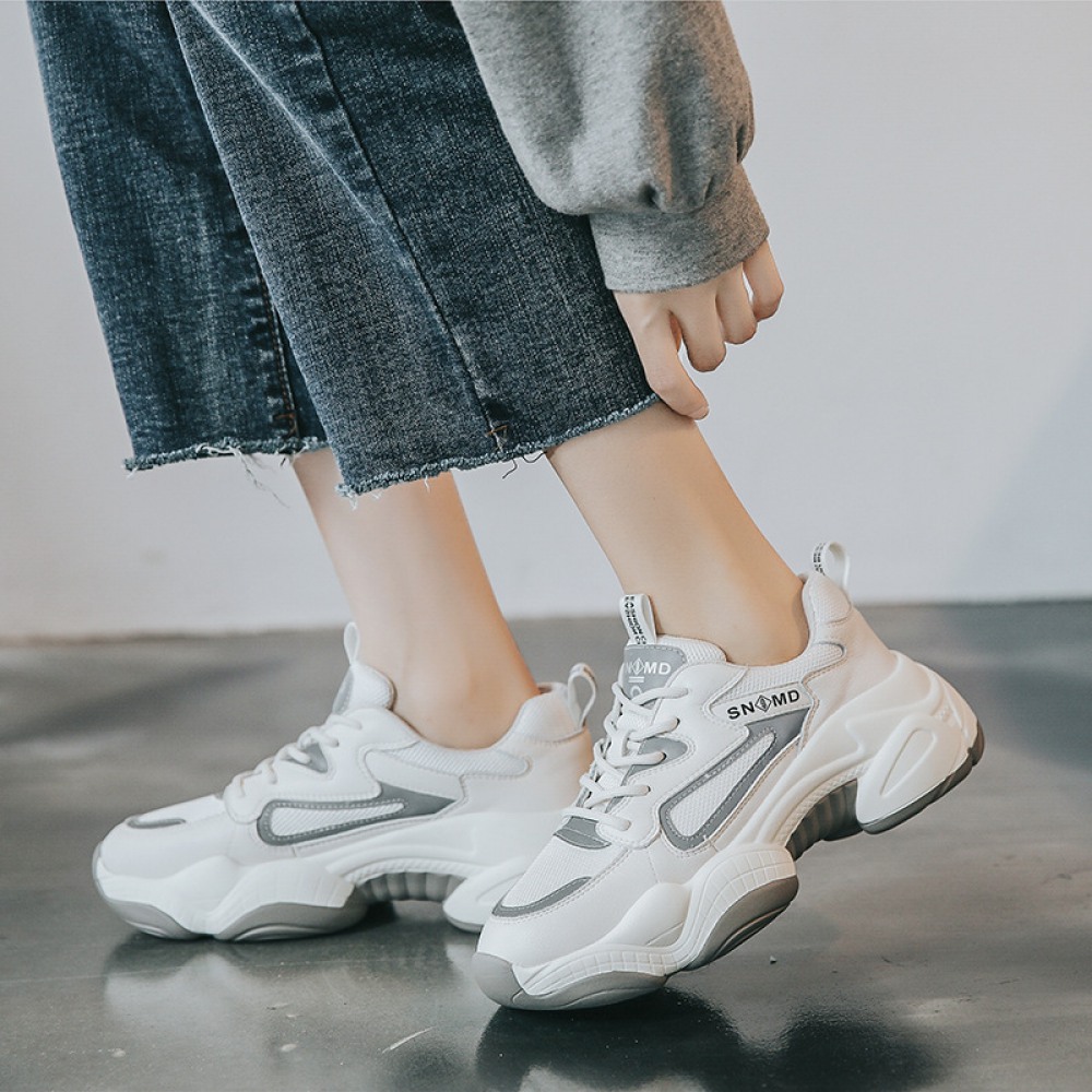 Women's Spring Trendy Breathable Thick-Soled Sports Casual Sneakers